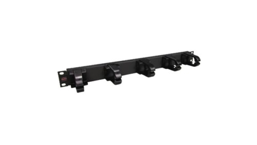 Organizator kabli RACK 19 1U metalowy czarny Molex z plastikowymi uchwytami