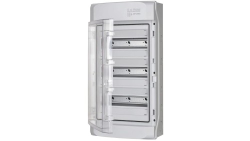 Rozdzielnica obudowa modułowa natynkowa 3x12 drzwi transparentne 590x310x150mm IP65 NEPTUN 7270011 F-TRONIC