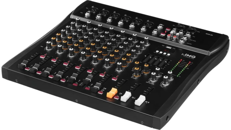 8-kanałowy mikser audio z wbudowanym odtwarzaczem MP3 oraz odbiornikiem Bluetooth MXR-80