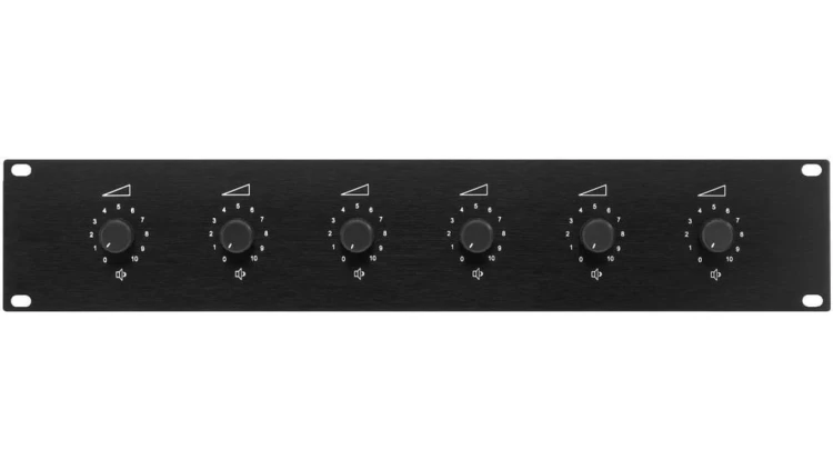 6-strefowy regulator głośności do montażu w racku 482mm (19) 6x50W RACK ATT-1950