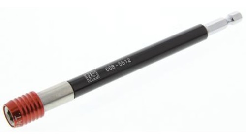 Wkrętak nasadowy, typ: Sześciokątny, rozmiar: 1/4 cala, dł. całkowita: 150 mm, Wał chromowo-wanadowy, rura aluminiowa