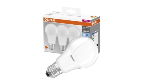 3PAK Żarówka LED E27 A60 10W = 75W 1055lm 4000K Neutralna 200 OSRAM Base