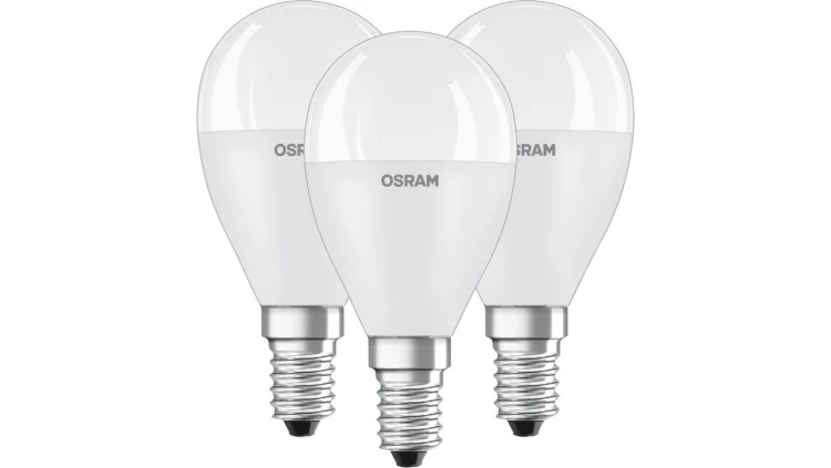 3PAK Żarówka LED E14 P45 7W = 60W 806lm 3000K Ciepła 200 OSRAM VALUE