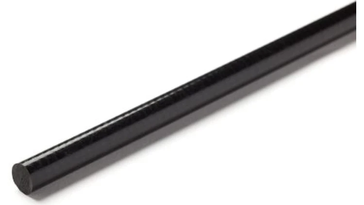 Pręt z plastiku wzmacnianego włóknem szklanym GRP, Ø 6mm x 1m, kolor: Czarny