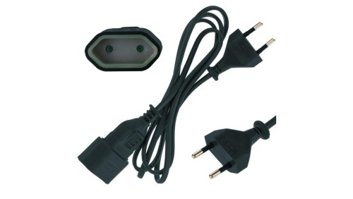 Przedłużacz prądowy płaski 1 gniazdo 230V 2,5A czarny 1m