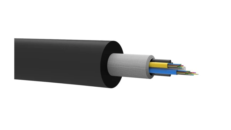 Kabel światłowodowy zewnętrzny wielotubowy (Z-XOTKtsdDb lub A-DQ(ZN)B2Y)-24J (12/T), 9.5mm, G652D, 2.7kN Anti-Rodent (4km)