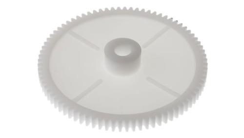 Koło zębate walcowe, moduł: 1, l.zębów: 80, śr. piasty: 18mm, śr. otworu: 8mm, POM