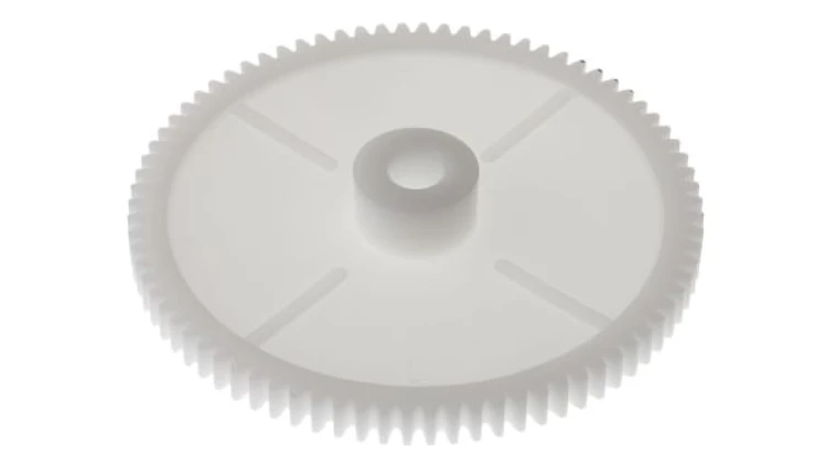 Koło zębate walcowe, moduł: 1, l.zębów: 80, śr. piasty: 18mm, śr. otworu: 8mm, POM