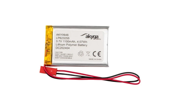 Akumulator Li-Po 3,7V 1100mAh PCM JST 2.54 2-Pin 150mm AKY0646 LP623255