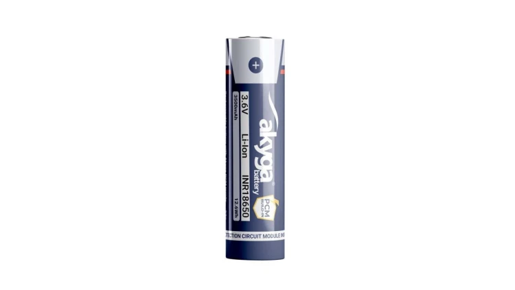Akumulator litowo-jonowy Akyga AKY2465 INR18650-35M-PCM Li-Ion 3.6V / 3500mAh z zabezpieczeniem