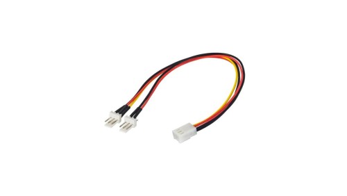 Adapter z kablem Akyga AK-CA-52 3 pin (f) / 2x 3 pin (m) 2x 15cm