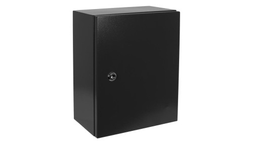 Obudowa hermetyczna rozdzielnica metalowa z płytą montażową 400x300x200mm IP65 natynkowa czarna NEKU