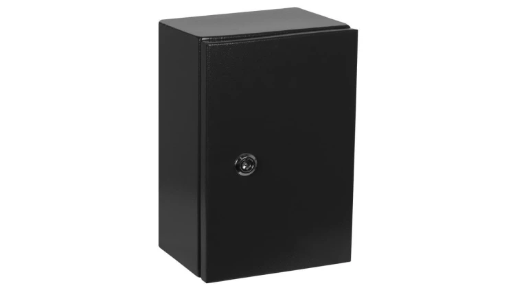 Obudowa hermetyczna rozdzielnica metalowa z płytą montażową 300x200x150mm IP65 natynkowa czarna NEKU
