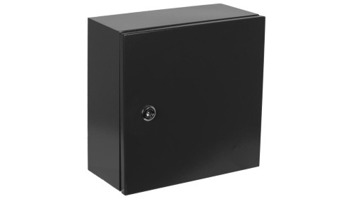 Obudowa hermetyczna rozdzielnica metalowa z płytą montażową 300x300x150mm IP65 natynkowa czarna NEKU