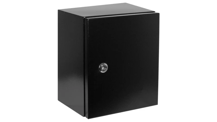 Obudowa hermetyczna rozdzielnica metalowa z płytą montażową 300x250x200mm IP65 natynkowa czarna NEKU