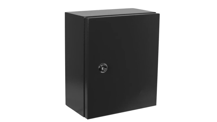 Obudowa hermetyczna rozdzielnica metalowa z płytą montażową 300x250x150mm IP65 natynkowa czarna NEKU