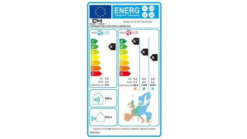 Klimatyzator ścienny CiH, Arctic 2, CH-S18FTXLA2-NG, 5,2 kW, 5 lat gwarancji, Grzanie i Chłodzenie, Wi-fi
