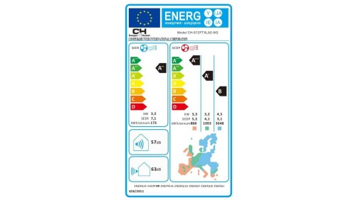 Klimatyzator ścienny CiH, Arctic 2, CH-S12FTXLA2-NG, 3,51 kW, 5 lat gwarancji, Grzanie i Chłodzenie, Wi-fi