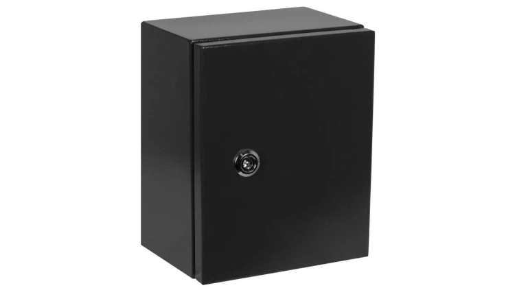 Obudowa hermetyczna rozdzielnica metalowa z płytą montażową 250x200x150mm IP65 natynkowa czarna NEKU