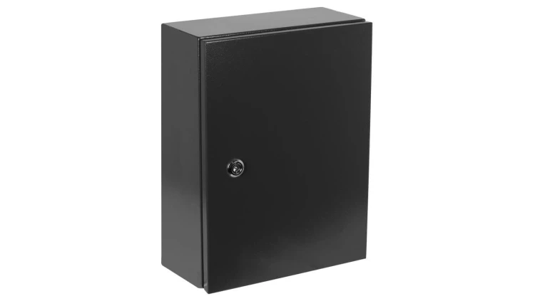 Obudowa hermetyczna rozdzielnica metalowa z płytą montażową 400x300x150mm IP65 natynkowa czarna NEKU