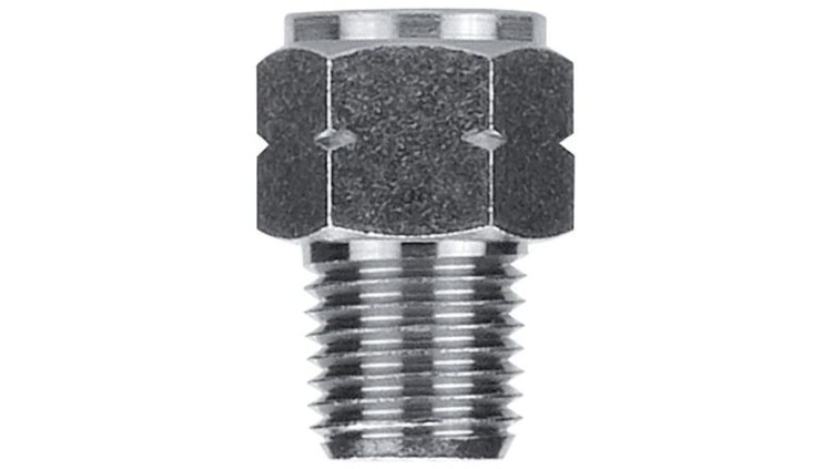 Adapter gwintowany typu przejściówka, 100 barów, złącze A: NPT 1/4 złącze B: G 1/4 Mosiądz 176-1114 /10szt./