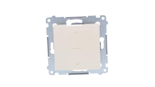 Simon 54 Premium Łącznik żaluzjowy trójpozycyjny 1-0-2, szybkozłącza, kremowy DZW1K.01/41