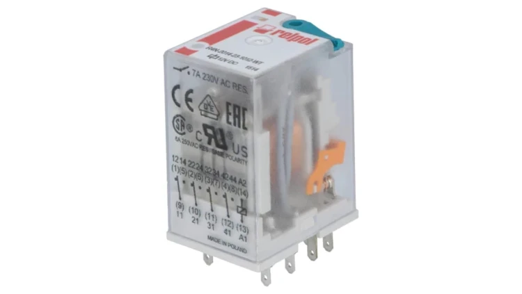 R4N2014231012WT Przekaźnik: elektromagnetyczny 4PDT Ucewki: 12VDC 6A/250VAC