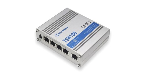 Switch PoE 5x RJ45 1000Mb/s, 4x PoE, 60W Teltonika TSW100