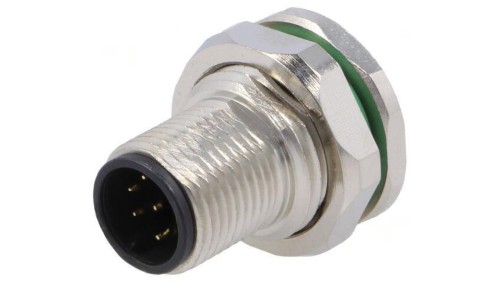 Złącze M12 gniazdo PIN: 8 męskie 30V proste IP67 THT 2A PXMBNI12RPM08APCPG9