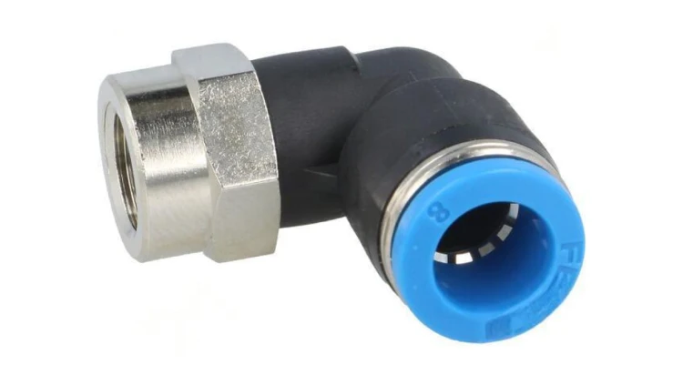 Złączka wtykowa gwintowana,kątowa 90 -0,95-6bar QS -10-80C 153276