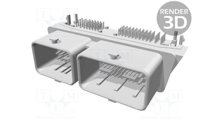 Złącze automotive gniazdo męskie CMC 6A 12A PIN 80(16+64) 502225-0801