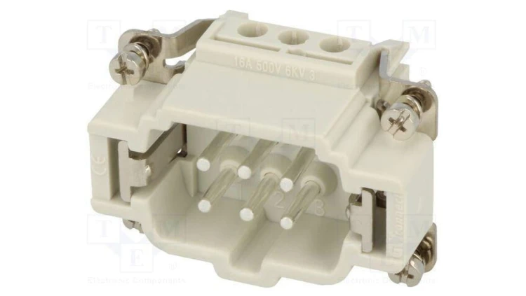 Złącze HDC wkładka stykowa męskie GWconnect PIN 6 16A 500V 93601-0215