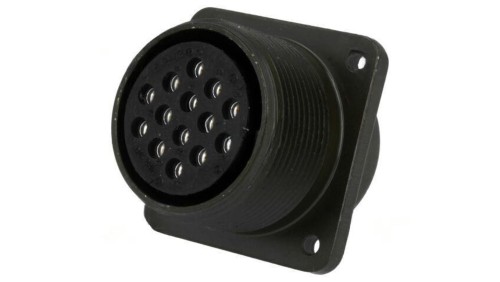 Złącze okrągłe gniazdo kołnierz (4 otwory) na panel -PIN 14 DS3102A 20-27S