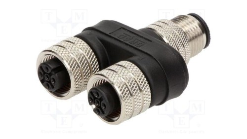 Trójnik M12 męski M12 żeński x2 kod A-DeviceNet / CANopen 1200685105