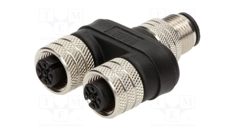 Trójnik M12 męski M12 żeński x2 kod A-DeviceNet / CANopen 1200685105