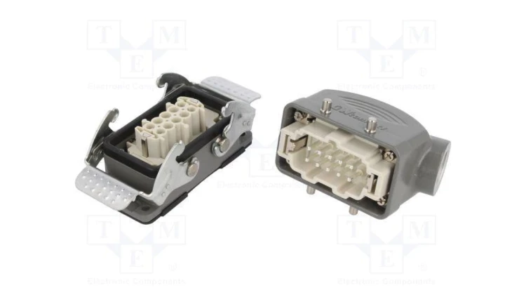 Złącze HDC męskie + żeńskie GWconnect PIN 10 16A 500V 10+PE 93603-0057