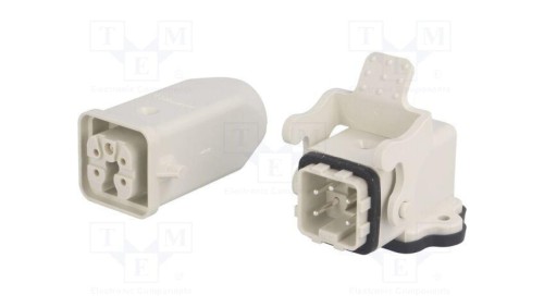 Złącze HDC męskie + żeńskie GWconnect PIN 5 10A 400V 4+PE 93603-0025