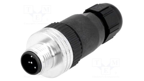 Złącze M12 wtyk PIN 5 męskie Micro-Change proste IP67 4A 1200710045
