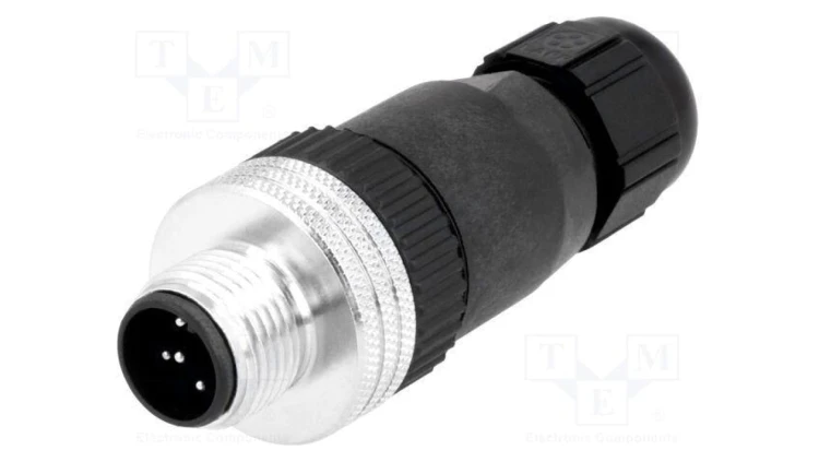 Złącze M12 wtyk PIN 5 męskie Micro-Change proste IP67 4A 1200710045