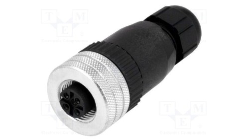 Złącze M12 wtyk PIN 4 żeńskie Micro-Change proste IP67 4A 1200710035