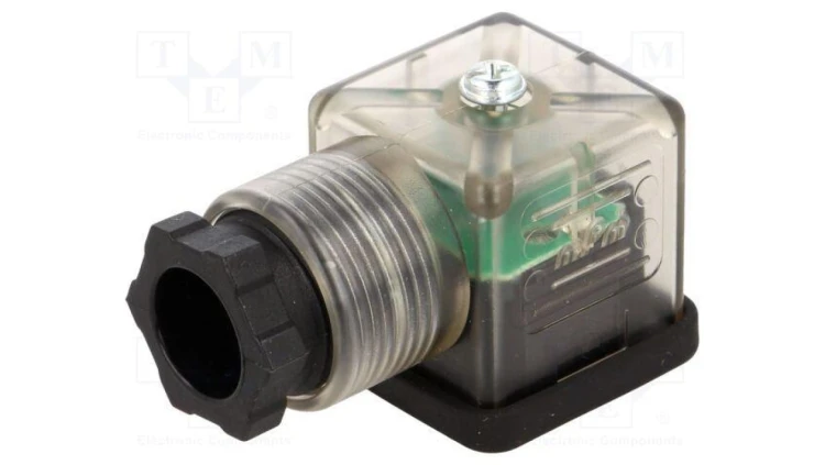 Złącze zaworowe wtyk format A 18mm żeńskie PIN 3 48V mPm 1210640646