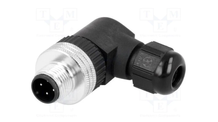 Złącze M12 wtyk PIN 4 męskie Micro-Change kątowe 90 IP67 1200710040