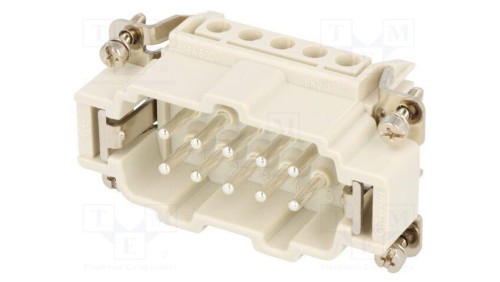 Złącze HDC wkładka stykowa męskie GWconnect PIN 10 16A 500V 93601-0238