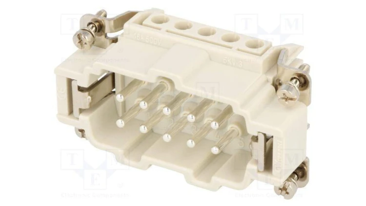 Złącze HDC wkładka stykowa męskie GWconnect PIN 10 16A 500V 93601-0238