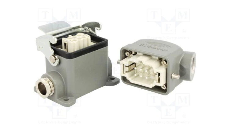 Złącze HDC męskie + żeńskie GWconnect PIN 6 16A 500V 6+PE 93603-0046