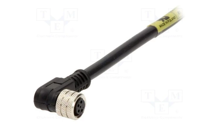 Złącze M8 żeńskie PIN 4 3A 30V IP67 Nano-Change kątowe 90 1200270153