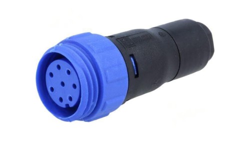 Złącze okrągłe wtyk żeńskie PIN: 8 125V bez styków IP68 PX0411/08S/6065