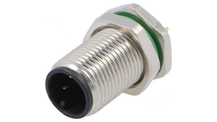 Złącze M12 gniazdo PIN: 3 męskie 250V proste IP67 THT 4A PXMBNI12RPM03APCM12
