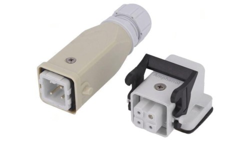 Złącze HDC męskie + żeńskie 10A 400V -PIN 4 3+PE rozmiar A3 C14610E0039234