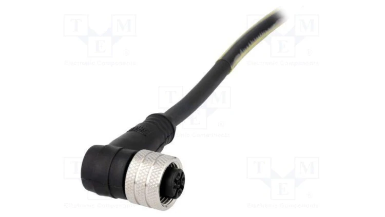 Złącze M12 wtyk żeńskie Micro-Change PIN 4 kątowe 90 4A 1200060025